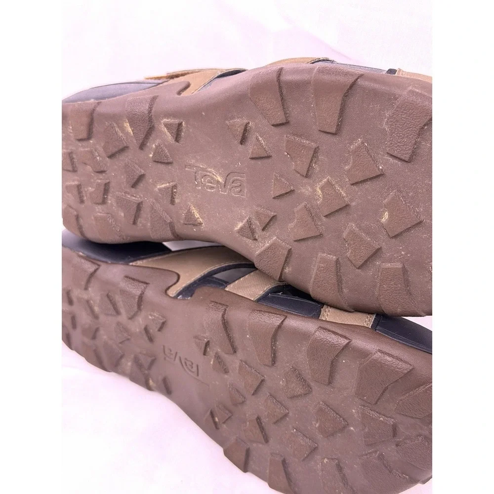 Teva Flintwood Mens 11 Brown Closed Toe Sport Sandals Hiking Water Fisherman EUC